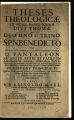 Theses Theologicae Ex Prima Parte Summae Divi Thomae De Deo Uno Et Trino