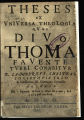 Theses Ex Vniversa Theologia