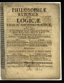 Philosophiae Rationalis Sive Logicae Leges Ac Positiones Praecipuae