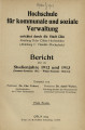 Städtische Handels-Hochschule in Köln. Bericht ... / 1912, Sommersemester - 1913/14,...