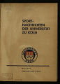 Sport-Nachrichten der Universität zu Köln / 1.1959