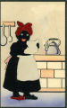 (Karikatur einer Frau in der Küche)
