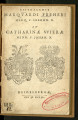 Epithalamia Marquardi Freheri Marq. F. Hieron. N. et Catharinae Wierae Henr. f. Johan. N.