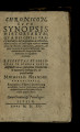 Chronicon, sive synopsis historiarum quae res gestas praecipuarum in orbe gentium ...