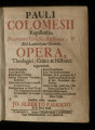 Pauli Colomesii Rupellensis, Presbyteri Ecclesiae Anglicanae, & Bibl. Lambethanae Curatoris...