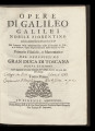 Opere di Galileo Galilei / Band 1