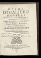 Opere di Galileo Galilei / Band 3