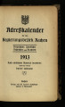Adreßkalender für den Regierungsbezirk Aachen / 2.1913