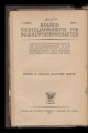 Kölner Vierteljahrshefte für Sozialwissenschaften / Reihe A, Soziologische Hefte / 1.1921