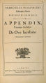 Appendix, Repetitas Auctasque De Ovo Incubato Observationes continens.