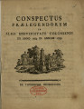 Conspectus praelegendorum in Alma Universitate Coloniensi / 1784/85