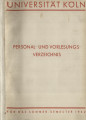 Vorlesungsverzeichnis Universität Köln SS1942 bis WS1944/45