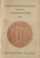 Vorlesungsverzeichnis Universität Köln SS1954 bis WS1958/59