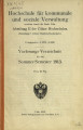 Vorlesungsverzeichnis Hochschule für kommunale und soziale Verwaltung Köln SS1913