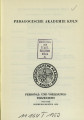 Personal- und Vorlesungs-Verzeichnis Pädagogische Akademie Köln SS1959