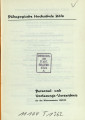 Personal- und Vorlesungs-Verzeichnis Pädagogische Hochschule Köln WS1962/63