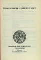 Personal- und Vorlesungs-Verzeichnis Pädagogische Akademie Köln WS1960/61