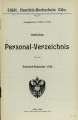 Personalverzeichnis Handelshochschule Köln SS1913