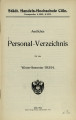 Personalverzeichnis Handelshochschule Köln WS1913/14