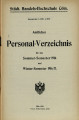 Personalverzeichnis Handelshochschule Köln SS1916 und WS1916/17