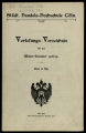 Vorlesungsverzeichnis Handelshochschule Köln WS1908/09