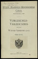 Vorlesungsverzeichnis Handelshochschule Köln WS1911/12