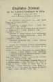 Vorlesungen und Übungen Englisches Seminar an der Handelshochschule Köln / SS1904 - SS 1918
