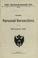 Personalverzeichnis Handelshochschule Köln WS1909/10