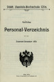 Personalverzeichnis Handelshochschule Köln SS1910