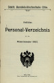 Personalverzeichnis Handelshochschule Köln WS1910/1911