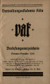 Verwaltungsakademie Köln / Vorlesungsverzeichnis /  SS 1928