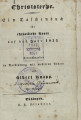 Christoterpe, auf das Jahr 1833