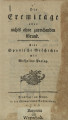 Die Eremitage oder nichts ohne zureichenden Grund