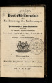Post - Meilenzeiger / 1826