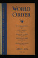 World order / 2. 1936/37 (unvollständig)