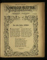 Namenlose Blätter / 6. Jahrgang 1882